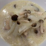 鶏とキノコの豆乳クリーム煮